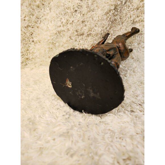 Bronze-Tone Resin Statue Of Children Playing 10.5" Tall Sculpture Rustic Home De - Picture 13 of 15